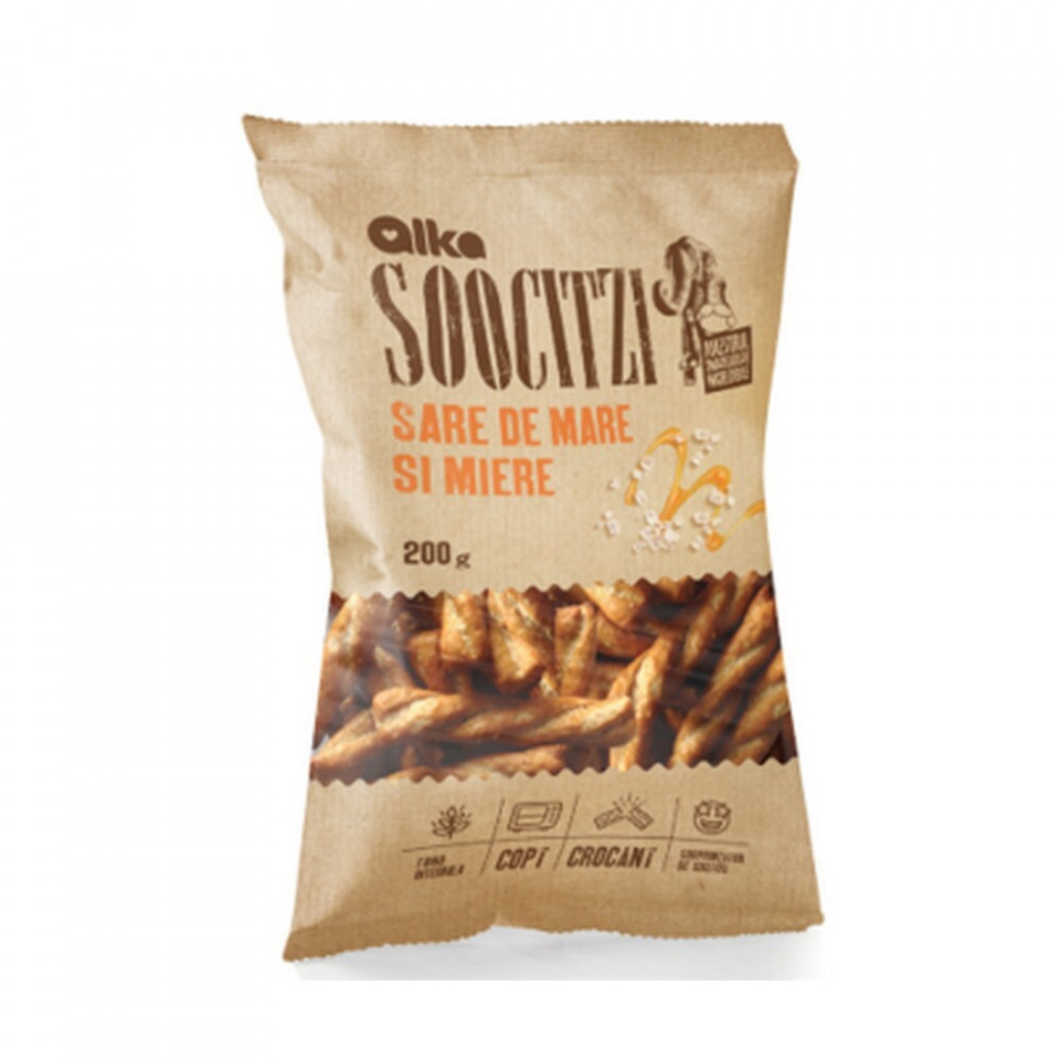 ALKA SOOCITZI CU SARE DE MARE SI MIERE 180g/ ALKA soocitzi m