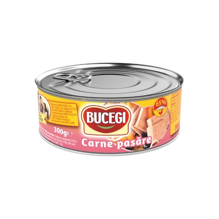 BUCEGI Carne de pasare / Geflügelfleisch 65% 300g