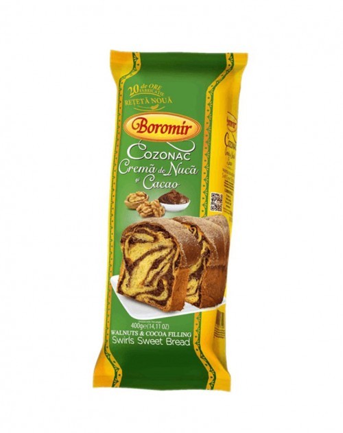 BOROMIR Cozonac nuca+cacao / Walnuss-Kakao-Hefekuchen 450g